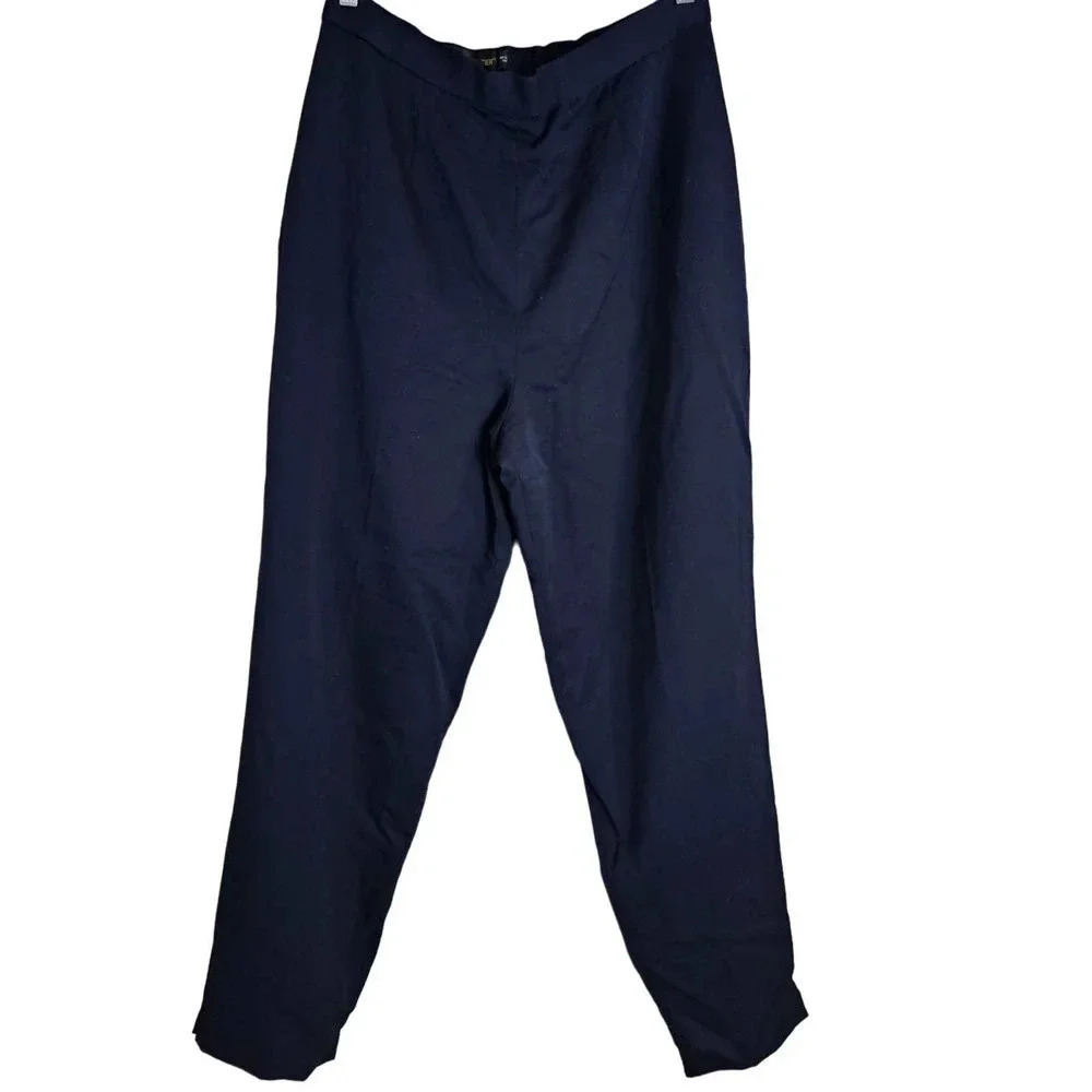 Classiques Entier Vintage Women’s Wool Pants 14 Navy Blue